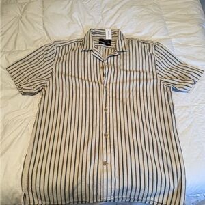 NWT Banana Republic Black and White Striped Casual Shirt